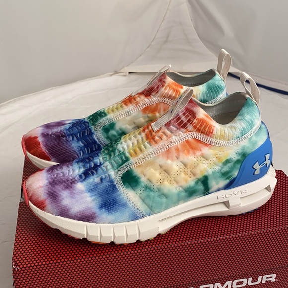 Under Armour tie dye rainbow HOVR Phantom Slip on PRIDE collection sneakers - Picture 4 of 12